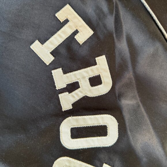 Black satin R13 varsity bomber jacket, medium - Picture 4 of 9